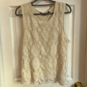 Textured off-white tank